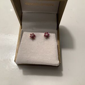 14kt earrings post back stud.ruby and diamond.paid $. 196. In 2007.